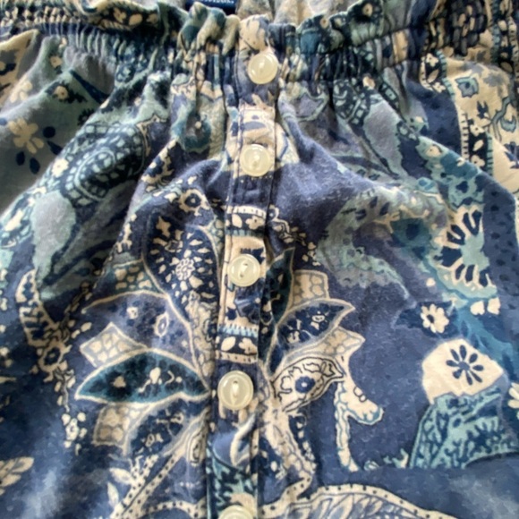 Chaps Blue and Beige Paisley Knit Top Size Large - Picture 8 of 12